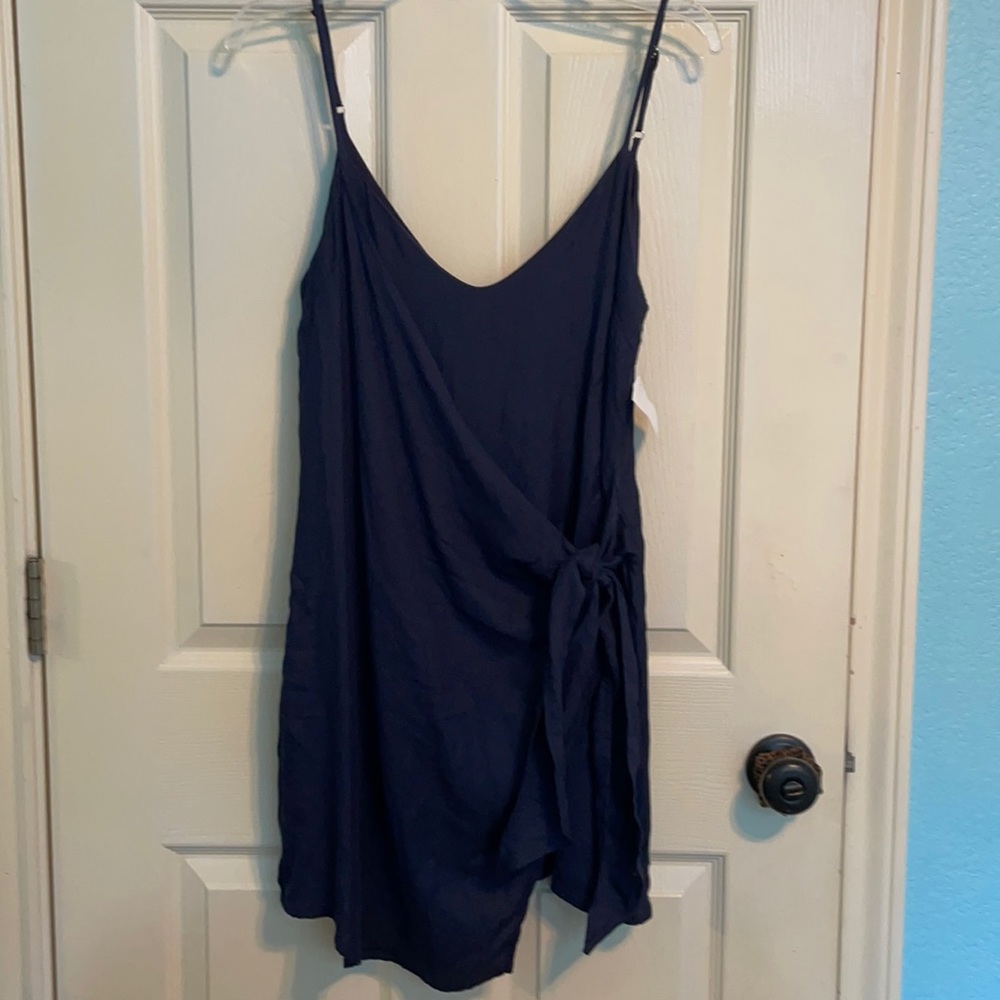 Navy Impeccable Pig Wrap Dress